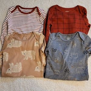 Four Pack 24m Long Sleeved Onsies